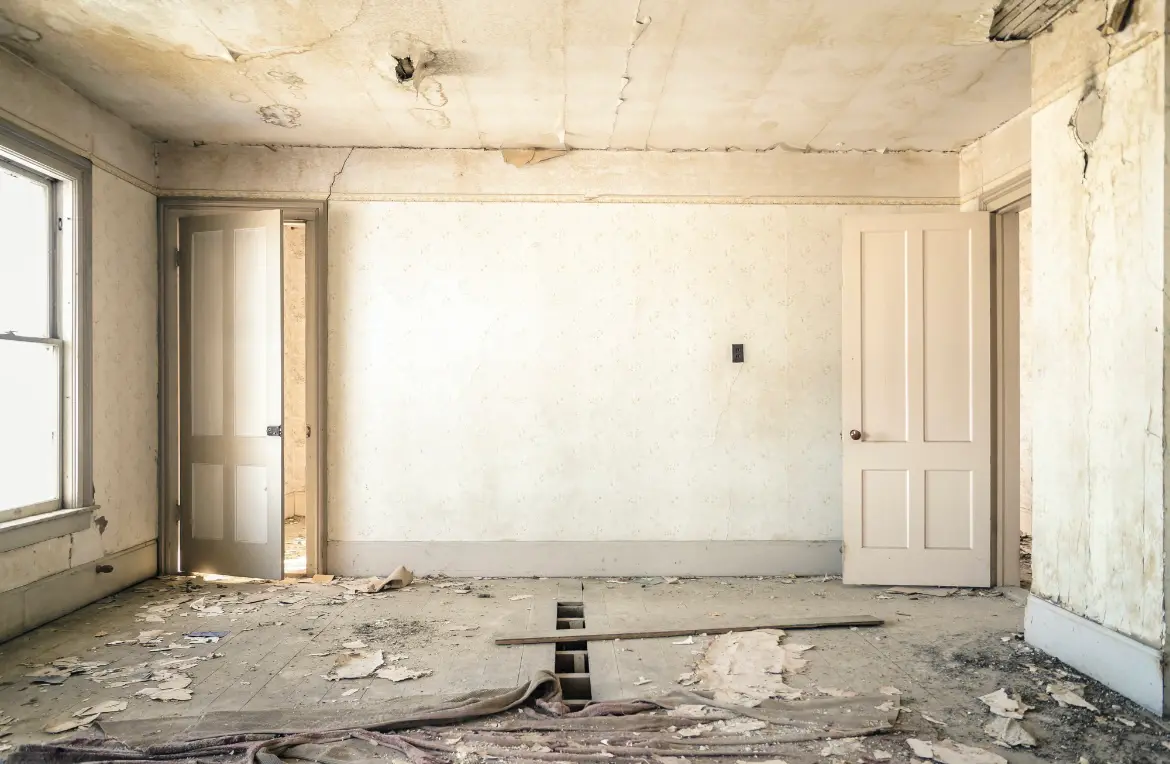 Waste disposal crew managing a cleanout project in Sandersville